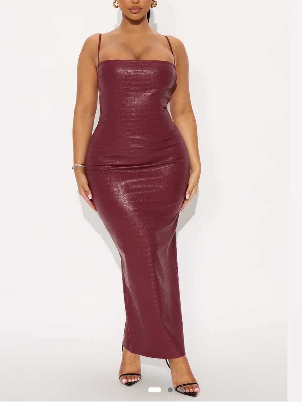 Bratty Talk Backless Maxi Dress - Burgundy